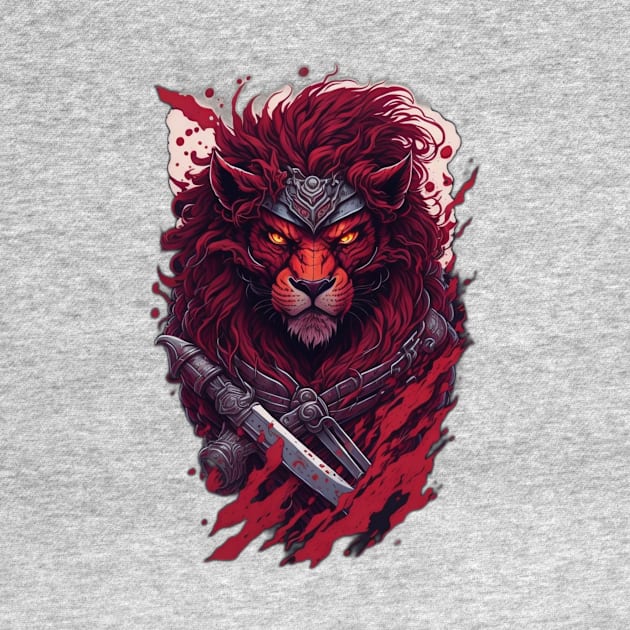 evil ninja lion face by Rizstor